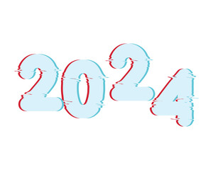 Fototapeta premium 2024 number grunge design