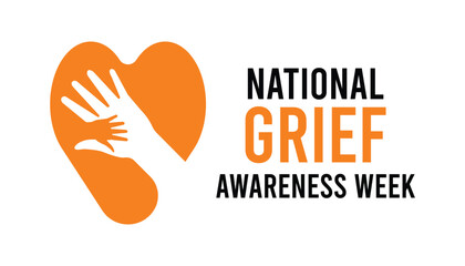 Vector illustration on the theme of National Grief awareness week observed each year during December.banner, Holiday, poster, card and background design. - obrazy, fototapety, plakaty
