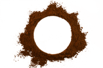 Circle Coffee Ground Border Isolated Background