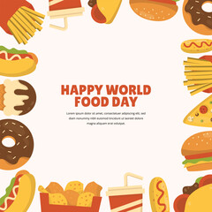 Fast Food Illustration Frame Background