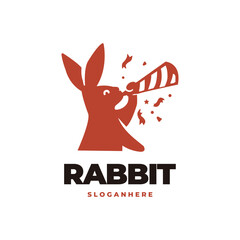 modern rabbit logo vector 