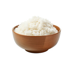 bowl of rice on a white background isolated PNG