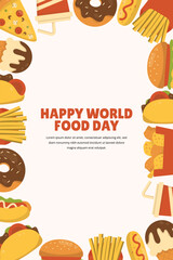Fast Food Illustration Frame Background