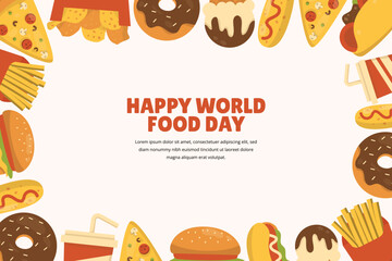 Fast Food Illustration Frame Background
