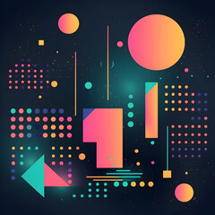 Pattern with clouds, abstract background with circles, Abstract colorful gradient banner vector template.