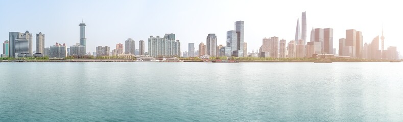 Obraz premium View of Shanghai's skyline panoramic cityscape