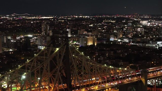 Aerial view - Queens - New York City - night