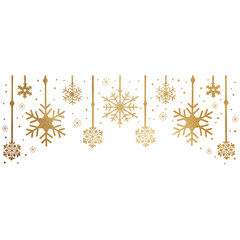 Gold Snowflakes Hanging