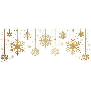 Gold Snowflakes Hanging