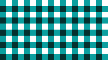 Background of blue checker square crossing on the white background. Tablecloth and paper gift design concept. 