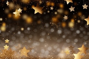 Fototapeta na wymiar Christmas banner glowing glitter shiny background