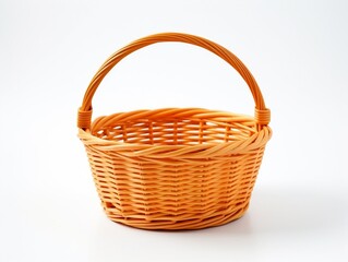 Fototapeta na wymiar Colorful empty basket with white background generative ai