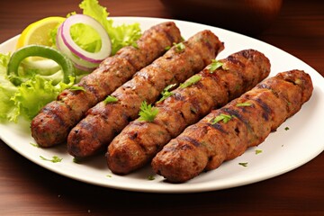 Tasty seekh kabab.