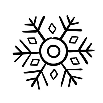 Snowflake Doodle Illustration Set