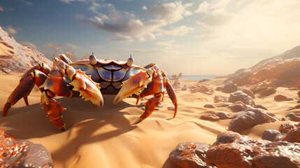 Crabs on Sandy Shore