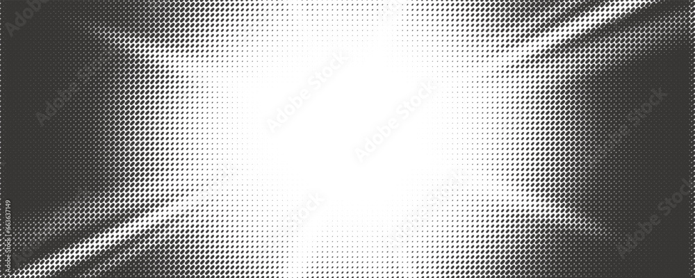 Wall mural Sun rays halftone background. White and grey radial abstract comic pattern. Vector explosion abstract manga backdrop