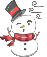 cute snowman cartoon
