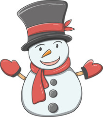 cute snowman cartoon