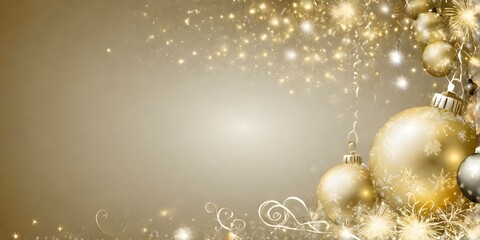 Fototapeta na wymiar golden christmas new years background