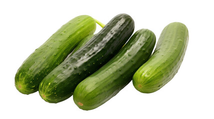 Cucumbers on the transparent background