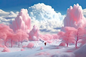 Pink pastel clouds