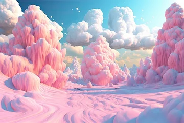 Papier Peint photo autocollant Rose clair Pink pastel clouds