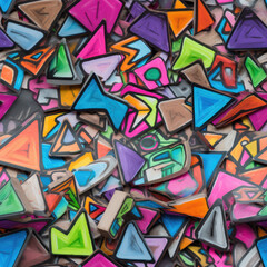 Obraz premium Graffiti grunge funky artistic repeat pattern