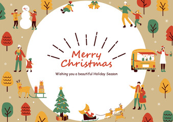 クリスマスを楽しむ人達