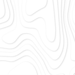 Abstract White paper cut background with lines.3d realistic papercut decoration textured with wavy layers. modern wallpaper texture and 3d realistic design use for banner flyers, posters.