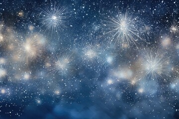 Fototapeta na wymiar Fireworks over christmas and new year