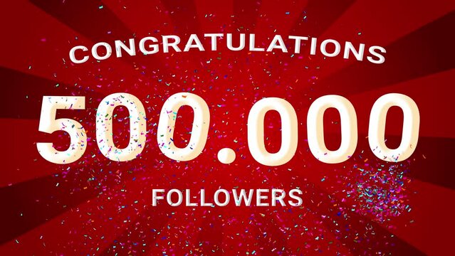 celebration of 1000000 followers subscriber thank you congratulations animation celebration of 1000 followers 10000 100000 10m 1m