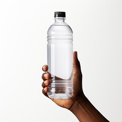 Bottle of water with white background mockup