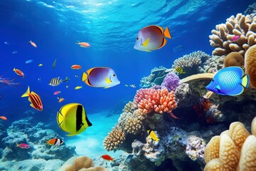 Obraz na płótnie Canvas coral reef and fish