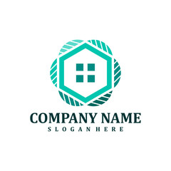 Nature House logo design vector. Creative House logo concepts template