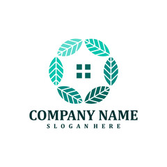 Nature House logo design vector. Creative House logo concepts template