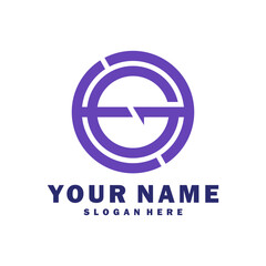 Modern letter EG logo design vector. Creative EG logo concepts template