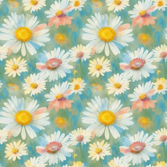 Obraz premium seamless watercolor floral abstract colorful wallpaper