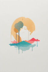 Simple Art with wild colors