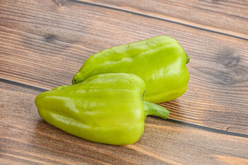 Green raw fresh bell pepper