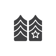 Military Badge Chevrons vector icon