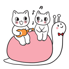 Cartoon cute funny cat vector.