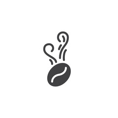 Roasted coffee bean vector icon