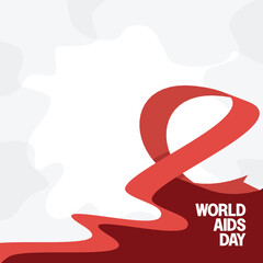 world aids day background, vector with copy space area. design for banner, poster, social media, flyer.