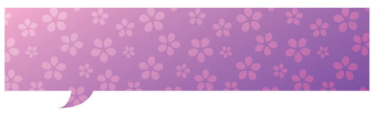 Vector illustration of Speech bubbles 13 [gradation cherry blossom pattern (purple)]
