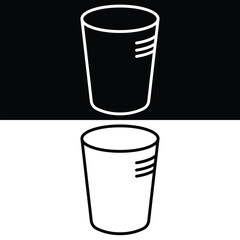 Glass icon design, Black and White Version illustration Design