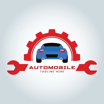 automobile workshop logo modern and creative in vector 