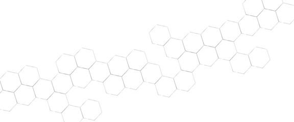 Modern hexagon vector illustration, honeycomb background with glowing hexagon geometric lines.