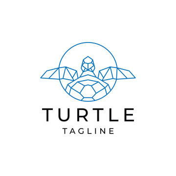 Turtle logo design icon template