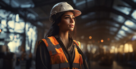 female working in factory