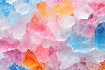 Colorful crushed ice